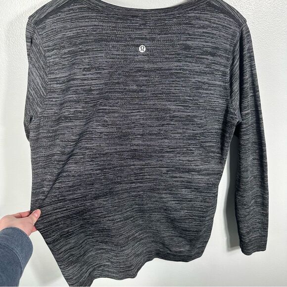 Lululemon Crew Neck Long Sleeve Swiftly Tech Knit Top Size 10 Workout Gym Active - Picture 7 of 10